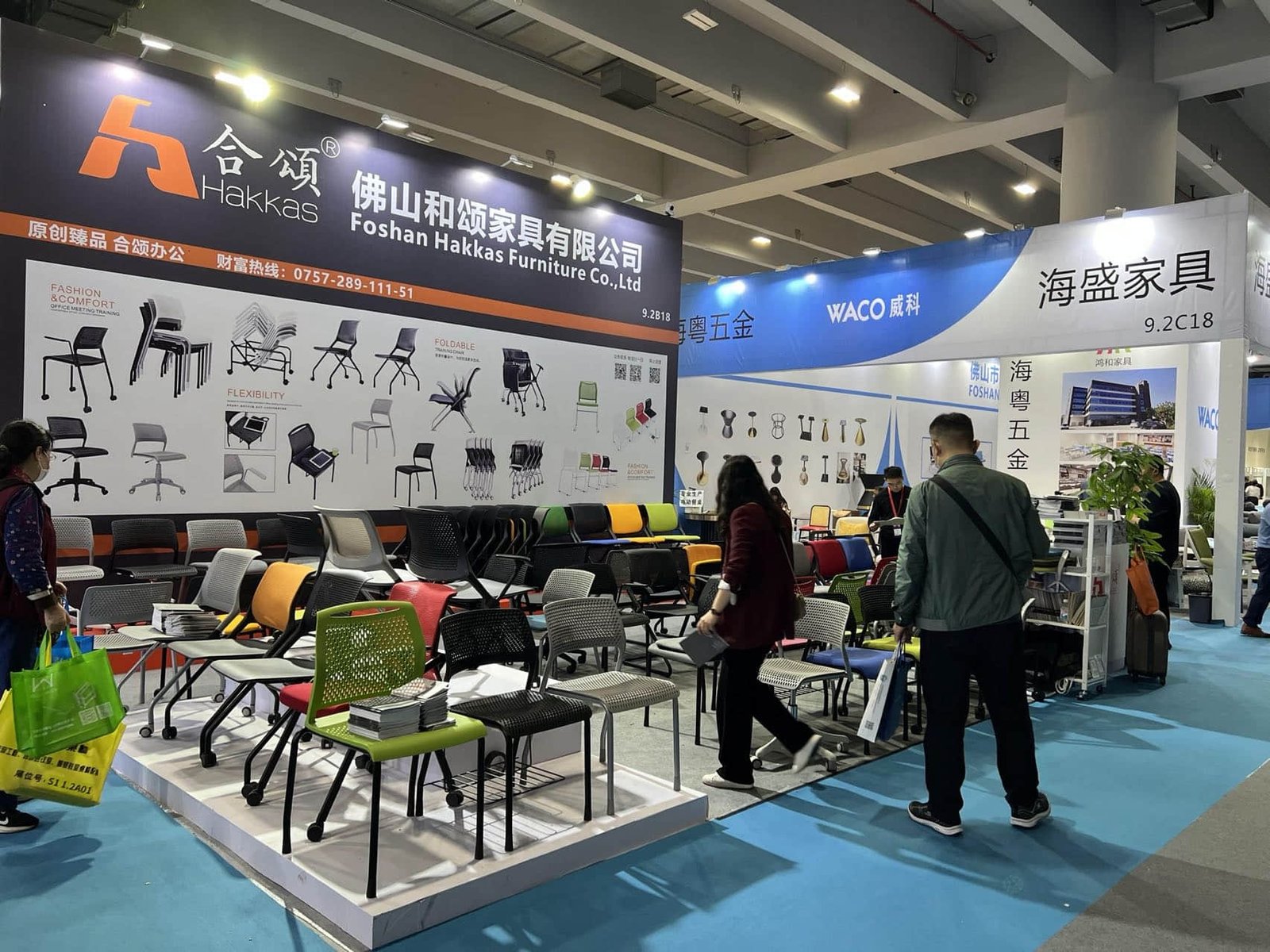 HAKKAS exhibition display for commercial seating solutions