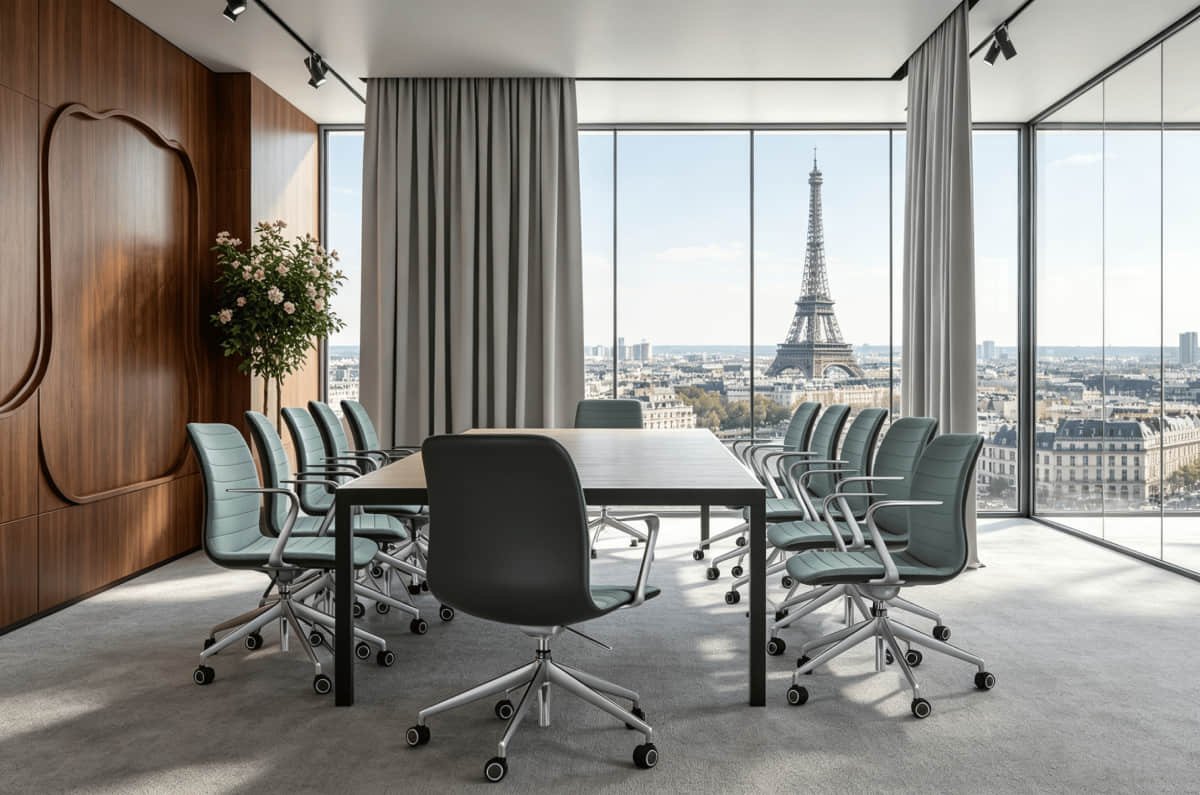 office chairs in commercial meeting room