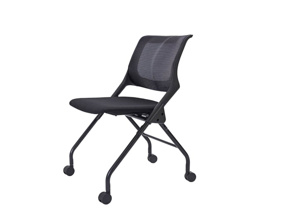 YB1-WA folding training chair with upholstered flip-up seat