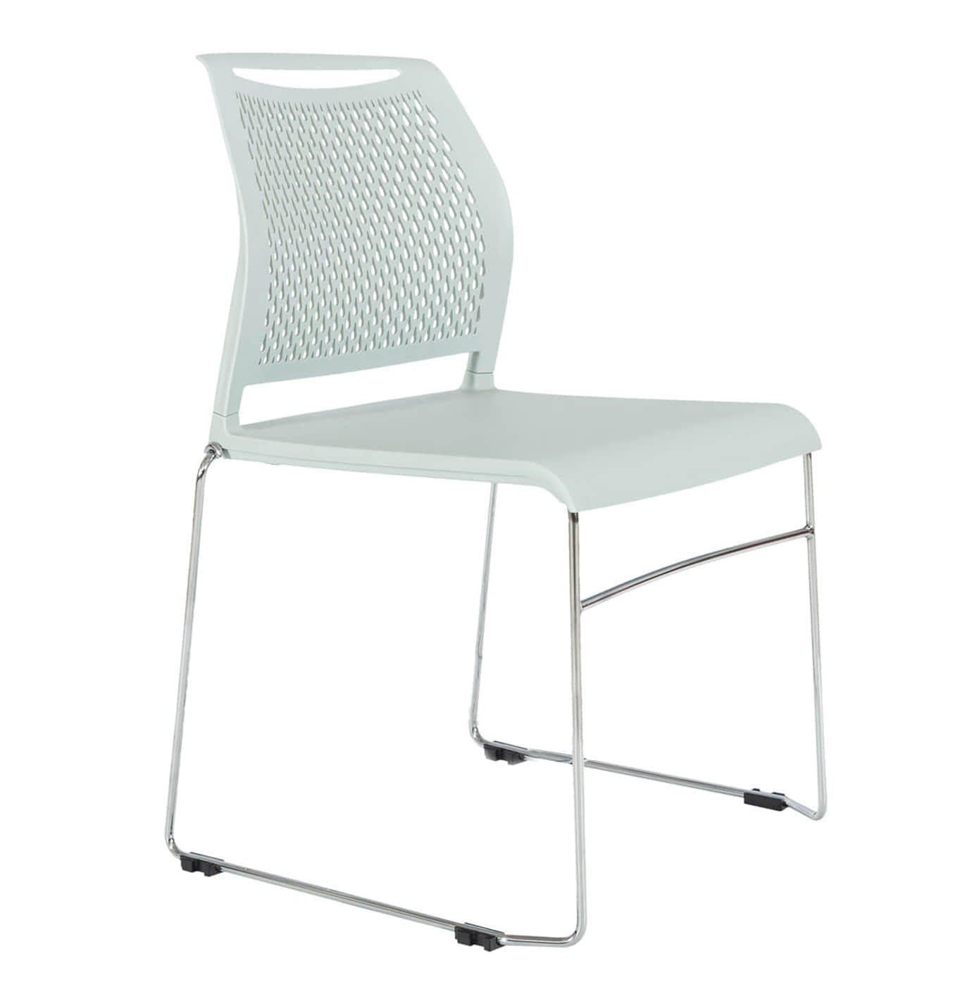 YB2 stackable training chair with perforated back