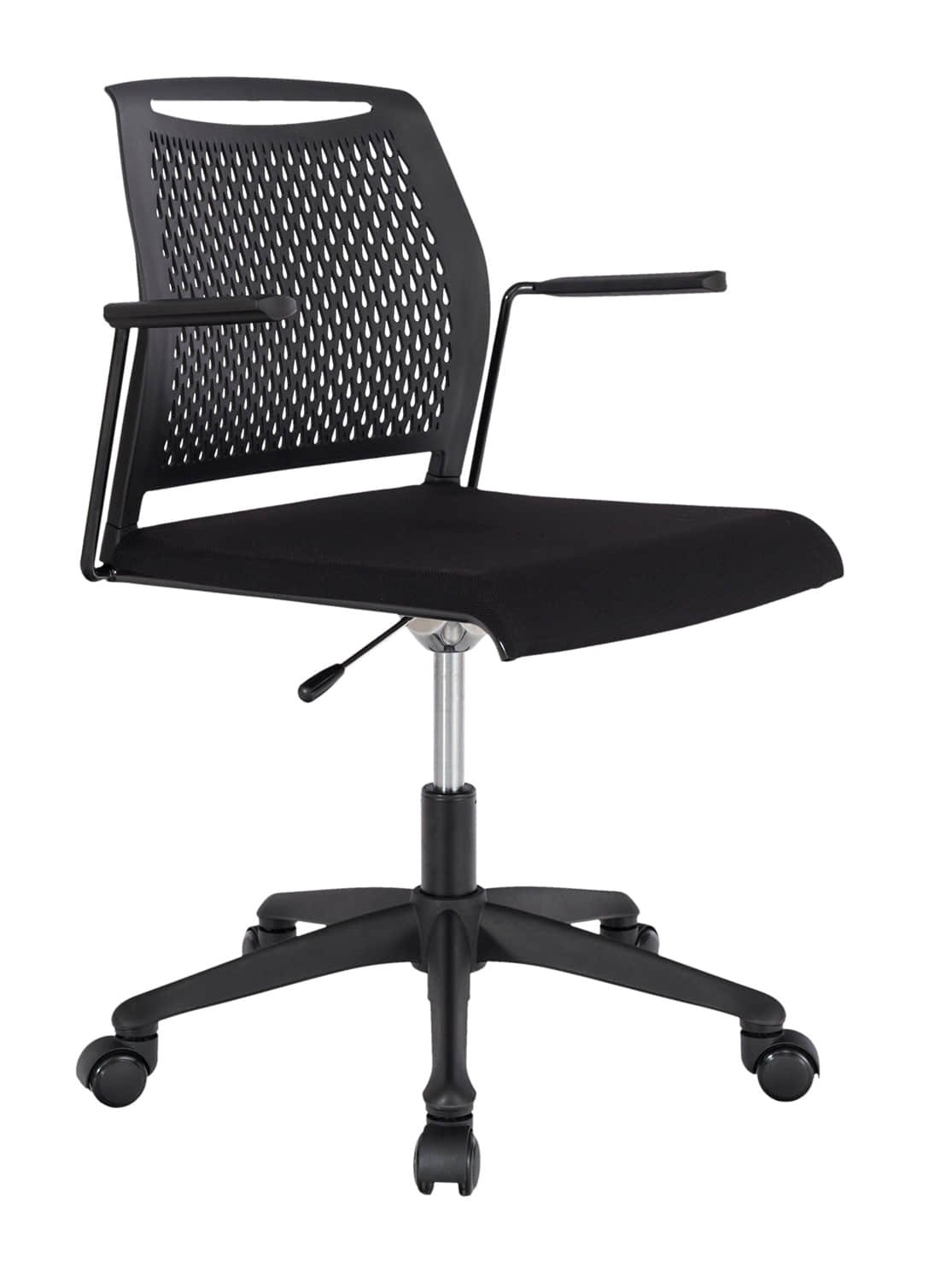 YB2Z-F office training chair with armrests and caster base