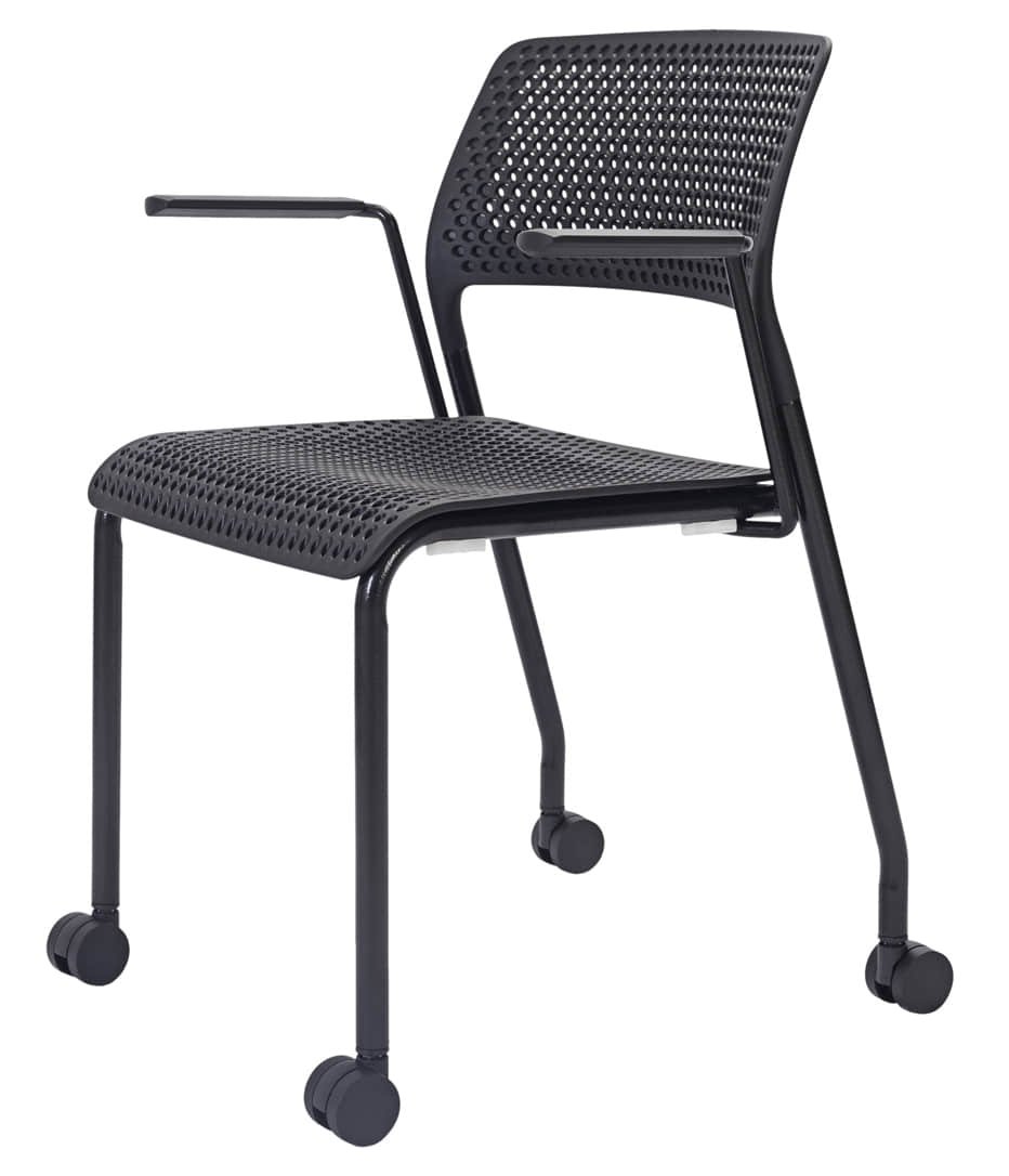 YB4-F Stackable Training Chair with Arms